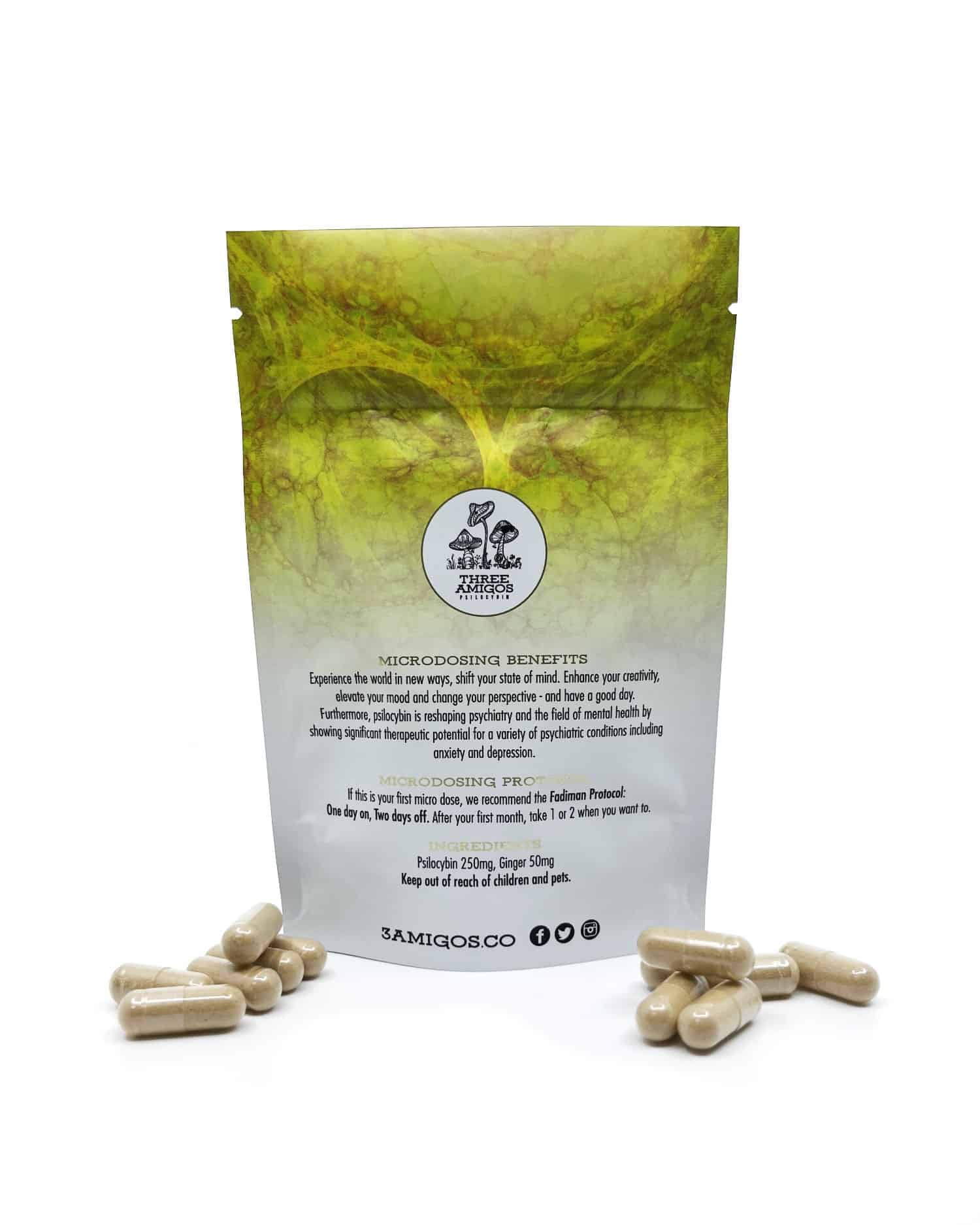 3A Microdose Pure Psilocybin pack BACK